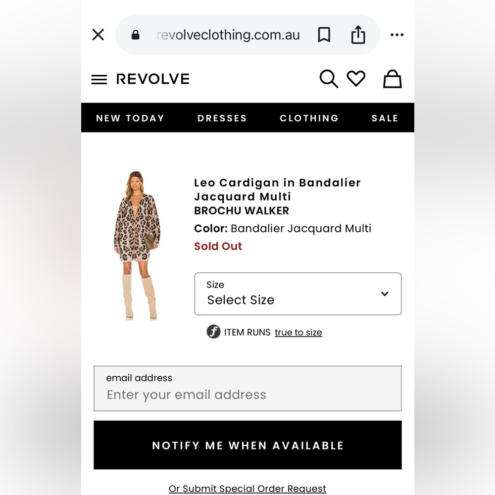 Brochu Walker Leo Leopard Print Sweater coat or Dress - Picture 9 of 15